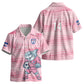 Cabo Verde Football 2026 Custom Kid Hawaiian Shirt Tubaroes Azuis Goalkeeper Pink Jersey