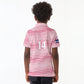 Cabo Verde Football 2026 Custom Kid Polo Shirt Tubaroes Azuis Goalkeeper Pink Jersey