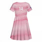 Cabo Verde Football 2026 Custom Kid Short Sleeve Dress Tubaroes Azuis Goalkeeper Pink Jersey
