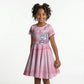 Cabo Verde Football 2026 Custom Kid Short Sleeve Dress Tubaroes Azuis Goalkeeper Pink Jersey