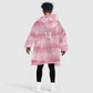 Cabo Verde Football 2026 Custom Kid Wearable Blanket Hoodie Tubaroes Azuis Goalkeeper Pink Jersey