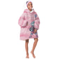 Cabo Verde Football 2026 Custom Kid Wearable Blanket Hoodie Tubaroes Azuis Goalkeeper Pink Jersey