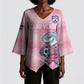 Cabo Verde Football 2026 Custom Kimono Sleeve Blouse Tubaroes Azuis Goalkeeper Pink Jersey