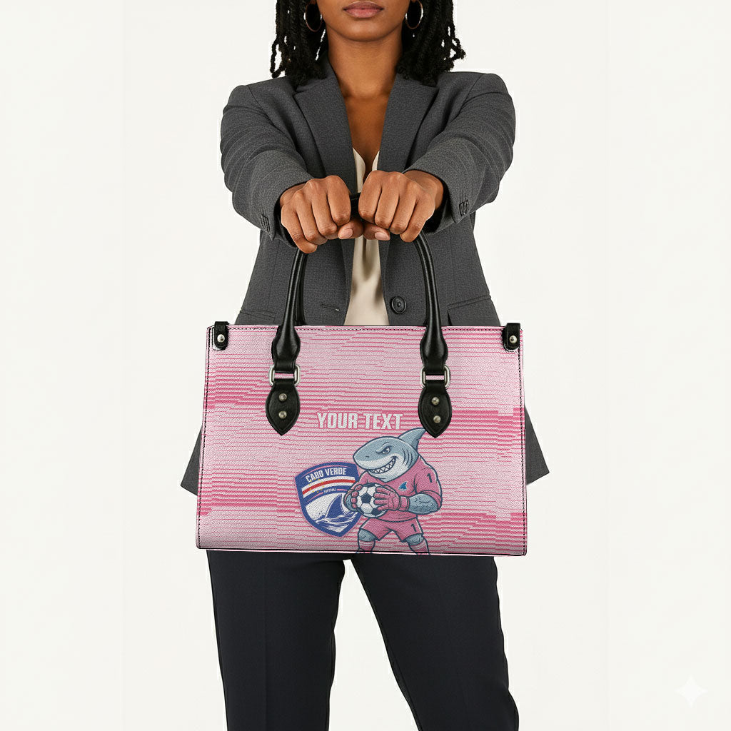 Cabo Verde Football 2026 Custom Leather Bag Tubaroes Azuis Goalkeeper Pink Jersey