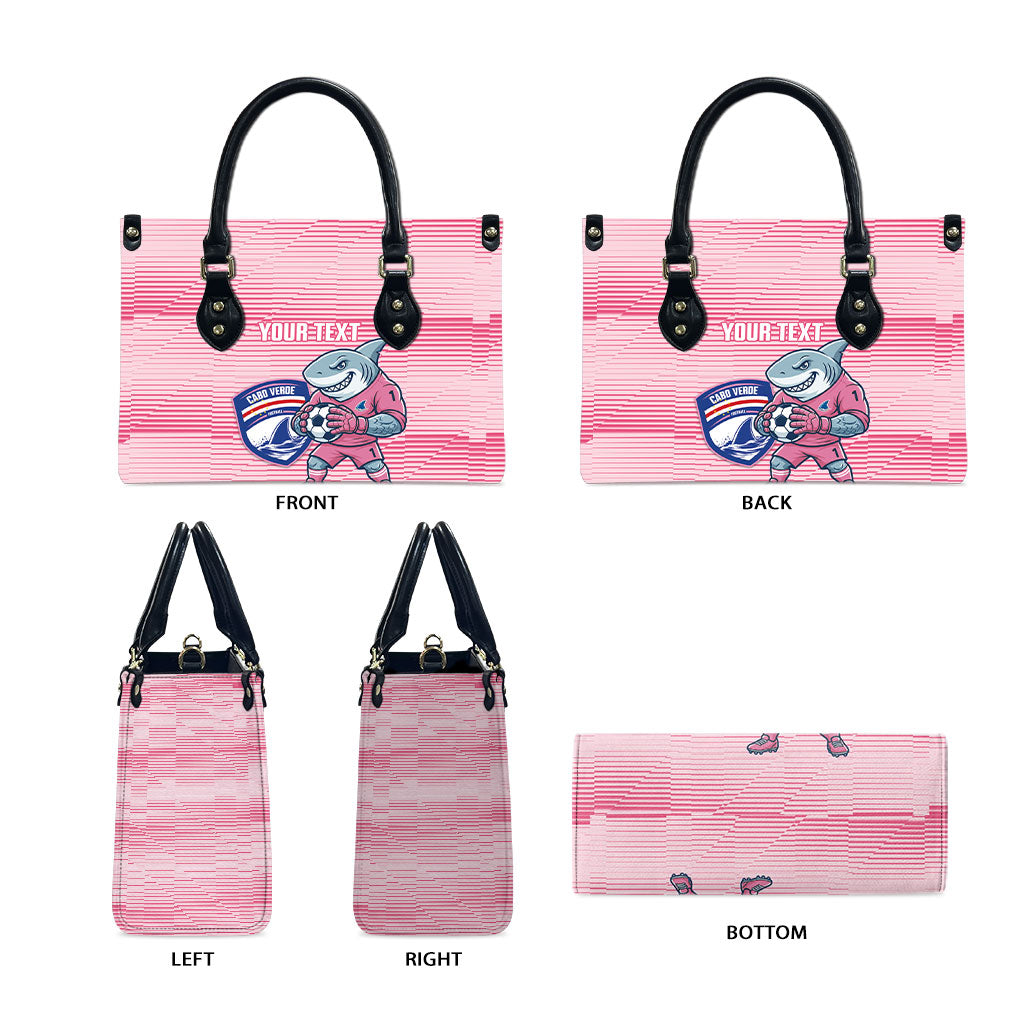Cabo Verde Football 2026 Custom Leather Bag Tubaroes Azuis Goalkeeper Pink Jersey