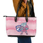 Cabo Verde Football 2026 Custom Leather Tote Bag Tubaroes Azuis Goalkeeper Pink Jersey