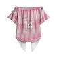 Cabo Verde Football 2026 Custom Off Shoulder Wrap Waist Top Tubaroes Azuis Goalkeeper Pink Jersey