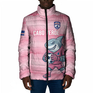 Cabo Verde Football 2026 Custom Padded Jacket Tubaroes Azuis Goalkeeper Pink Jersey