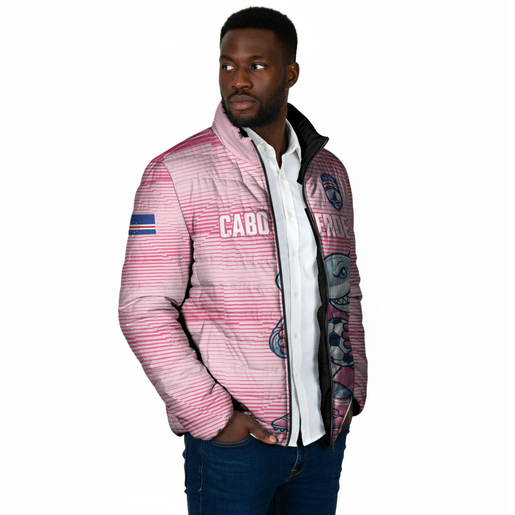 Cabo Verde Football 2026 Custom Padded Jacket Tubaroes Azuis Goalkeeper Pink Jersey