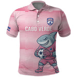 Cabo Verde Football 2026 Custom Polo Shirt Tubaroes Azuis Goalkeeper Pink Jersey