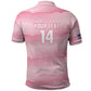 Cabo Verde Football 2026 Custom Polo Shirt Tubaroes Azuis Goalkeeper Pink Jersey