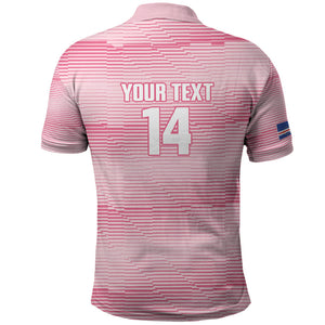 Cabo Verde Football 2026 Custom Polo Shirt Tubaroes Azuis Goalkeeper Pink Jersey