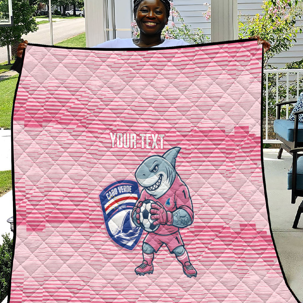 Cabo Verde Football 2026 Custom Quilt Tubaroes Azuis Goalkeeper Pink Jersey
