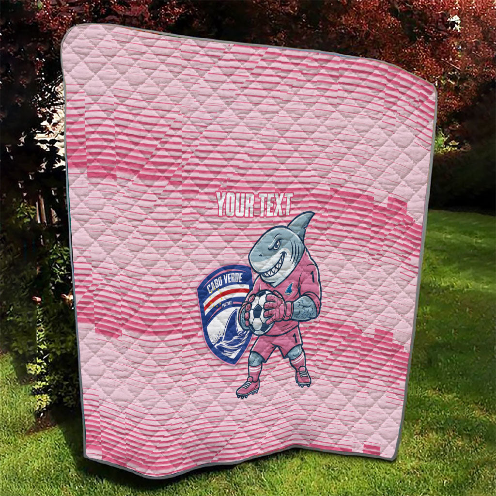 Cabo Verde Football 2026 Custom Quilt Tubaroes Azuis Goalkeeper Pink Jersey