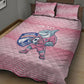 Cabo Verde Football 2026 Custom Quilt Bed Set Tubaroes Azuis Goalkeeper Pink Jersey