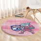 Cabo Verde Football 2026 Custom Round Carpet Tubaroes Azuis Goalkeeper Pink Jersey