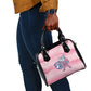 Cabo Verde Football 2026 Custom Shoulder Handbag Tubaroes Azuis Goalkeeper Pink Jersey