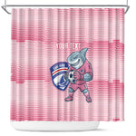 Cabo Verde Football 2026 Custom Shower Curtain Tubaroes Azuis Goalkeeper Pink Jersey