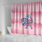 Cabo Verde Football 2026 Custom Shower Curtain Tubaroes Azuis Goalkeeper Pink Jersey