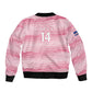 Cabo Verde Football 2026 Custom Sleeve Zip Bomber Jacket Tubaroes Azuis Goalkeeper Pink Jersey