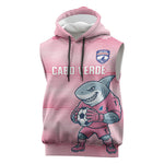 Cabo Verde Football 2026 Custom Sleeveless Hoodie Tubaroes Azuis Goalkeeper Pink Jersey