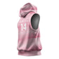 Cabo Verde Football 2026 Custom Sleeveless Hoodie Tubaroes Azuis Goalkeeper Pink Jersey