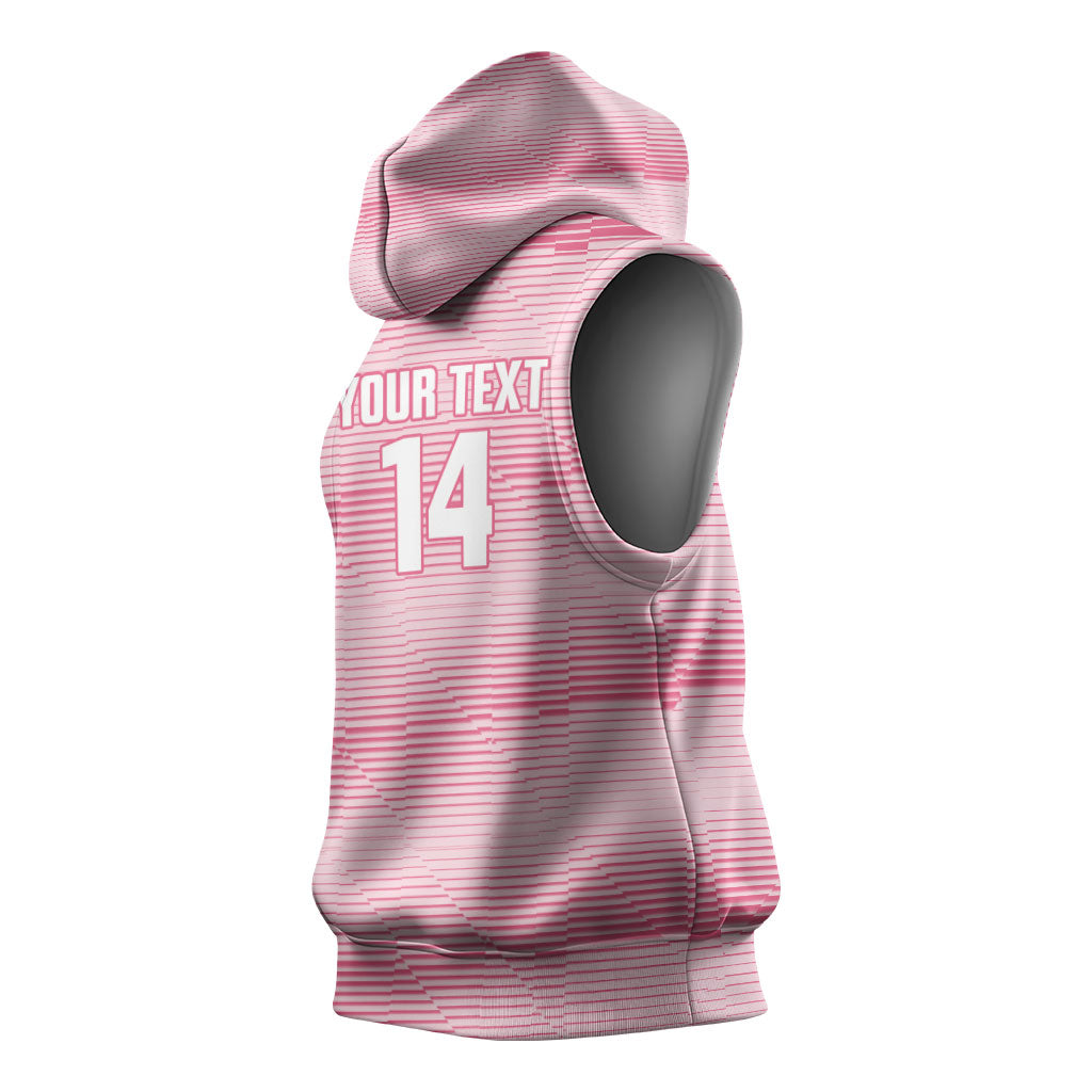Cabo Verde Football 2026 Custom Sleeveless Hoodie Tubaroes Azuis Goalkeeper Pink Jersey