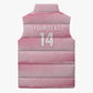 Cabo Verde Football 2026 Custom Sleeveless Puffer Jacket Tubaroes Azuis Goalkeeper Pink Jersey