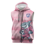 Cabo Verde Football 2026 Custom Sleeveless Zip Hoodie Tubaroes Azuis Goalkeeper Pink Jersey