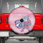 Cabo Verde Football 2026 Custom Spare Tire Cover Tubaroes Azuis Goalkeeper Pink Jersey