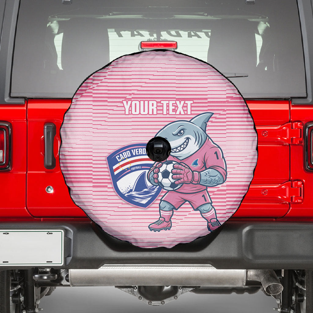 Cabo Verde Football 2026 Custom Spare Tire Cover Tubaroes Azuis Goalkeeper Pink Jersey