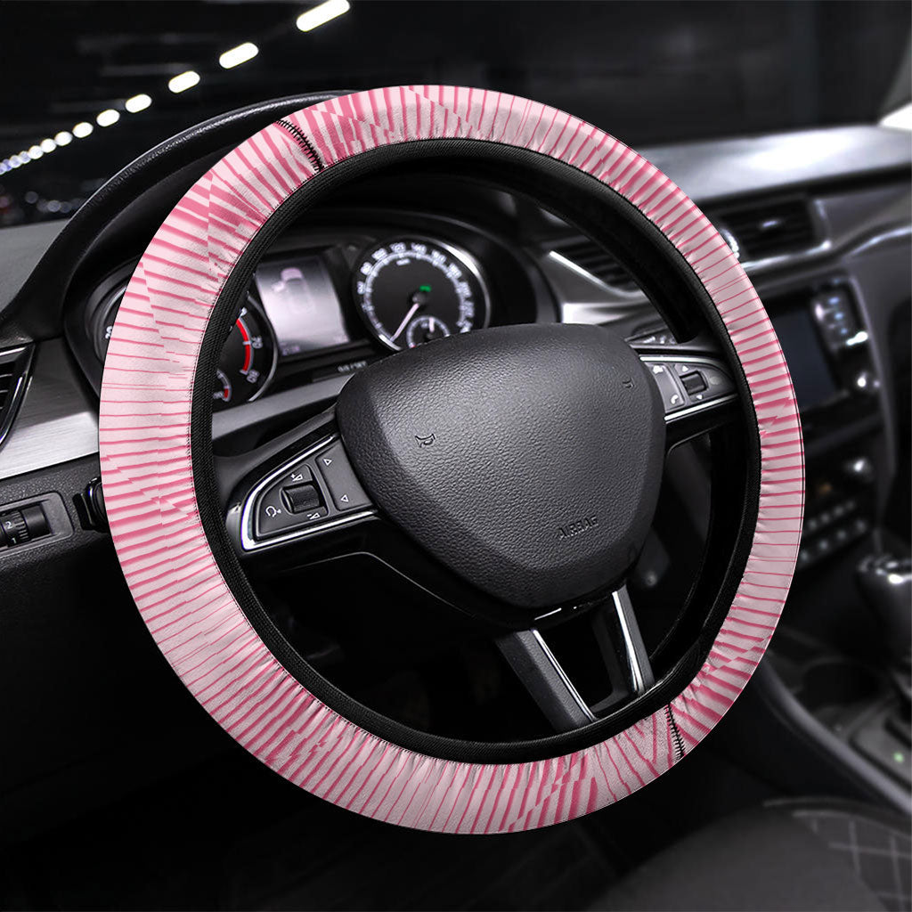 Cabo Verde Football 2026 Steering Wheel Cover Tubaroes Azuis Goalkeeper Pink Jersey