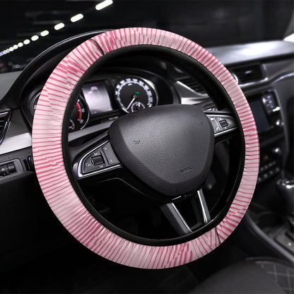 Cabo Verde Football 2026 Steering Wheel Cover Tubaroes Azuis Goalkeeper Pink Jersey