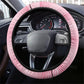 Cabo Verde Football 2026 Steering Wheel Cover Tubaroes Azuis Goalkeeper Pink Jersey