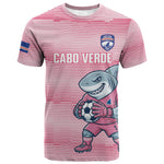 Cabo Verde Football 2026 Custom T shirt Tubaroes Azuis Goalkeeper Pink Jersey