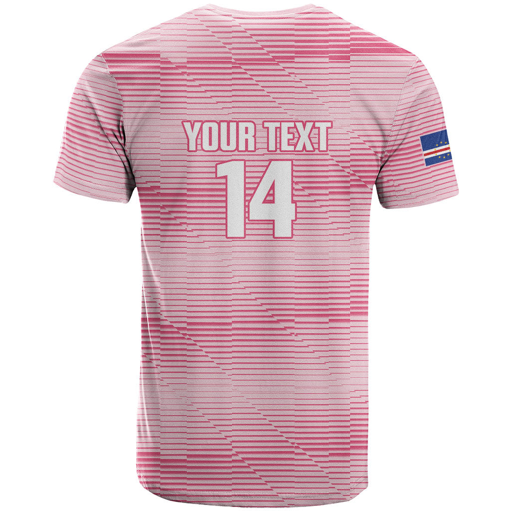 Cabo Verde Football 2026 Custom T shirt Tubaroes Azuis Goalkeeper Pink Jersey