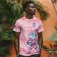 Cabo Verde Football 2026 Custom T shirt Tubaroes Azuis Goalkeeper Pink Jersey