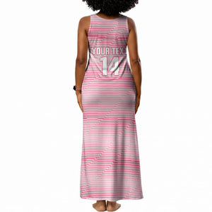 Cabo Verde Football 2026 Custom Tank Maxi Dress Tubaroes Azuis Goalkeeper Pink Jersey