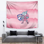 Cabo Verde Football 2026 Custom Tapestry Tubaroes Azuis Goalkeeper Pink Jersey