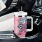 Cabo Verde Football 2026 Custom Tumbler With Handle Tubaroes Azuis Goalkeeper Pink Jersey