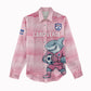 Cabo Verde Football 2026 Custom Women Casual Shirt Tubaroes Azuis Goalkeeper Pink Jersey