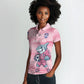 Cabo Verde Football 2026 Custom Women Polo Shirt Tubaroes Azuis Goalkeeper Pink Jersey