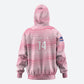 Cabo Verde Football 2026 Custom Zip Hoodie Tubaroes Azuis Goalkeeper Pink Jersey