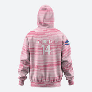 Cabo Verde Football 2026 Custom Zip Hoodie Tubaroes Azuis Goalkeeper Pink Jersey