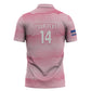 Cabo Verde Football 2026 Custom Zipper Polo Shirt Tubaroes Azuis Goalkeeper Pink Jersey