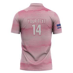 Cabo Verde Football 2026 Custom Zipper Polo Shirt Tubaroes Azuis Goalkeeper Pink Jersey