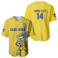 Cabo Verde Football 2026 Custom Baseball Jersey Tubaroes Azuis Goalkeeper Yellow Jersey