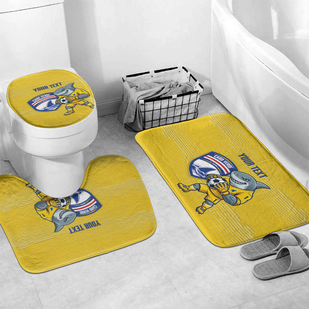 Cabo Verde Football 2026 Custom Bathroom Set Tubaroes Azuis Goalkeeper Yellow Jersey