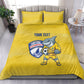 Cabo Verde Football 2026 Custom Bedding Set Tubaroes Azuis Goalkeeper Yellow Jersey