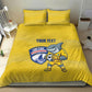 Cabo Verde Football 2026 Custom Bedding Set Tubaroes Azuis Goalkeeper Yellow Jersey